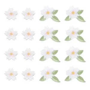 20Pcs 2 Styles Flower Embroidery Cloth Sew on Appliques