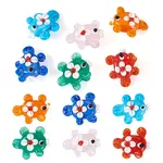 6Pcs 6 Colors Handmade Lampwork Bumpy Beads Strands