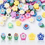 100pcs 5 Styles Handmade Polymer Clay Beads