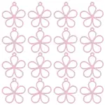 50Pcs Hollow Spray Painted Alloy Pendants