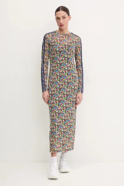Šaty adidas Originals Liberty tmavomodrá barva, maxi, JC7773