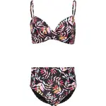 AQUOS SWIMMING DRESS Dámské dvoudílné plavky, černá, velikost