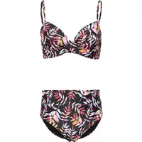 AQUOS SWIMMING DRESS Dámské dvoudílné plavky, černá, velikost