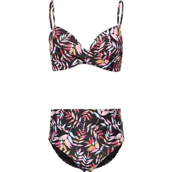 AQUOS SWIMMING DRESS Dámské dvoudílné plavky, černá, velikost