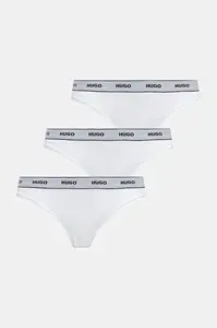 Tangá HUGO 3-pak TRIPLET THONG STRIPE