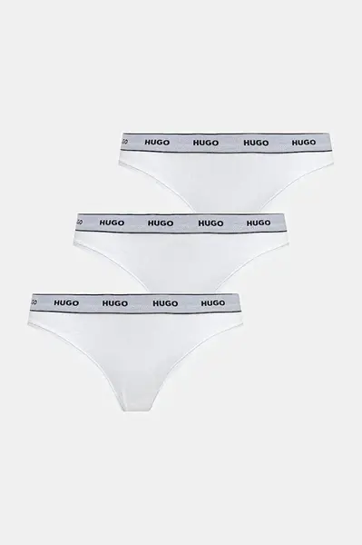 Tangá HUGO 3-pak TRIPLET THONG STRIPE
