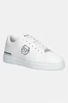 Philipp Plein  Kožené tenisky  Leather Lo-Top Hexagon