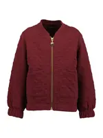 BLUE SEVEN Tepláková bunda  tmavočervená