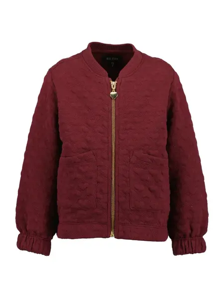 BLUE SEVEN Tepláková bunda  tmavočervená