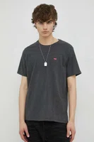 Bavlněné tričko Levi's , šedá barva