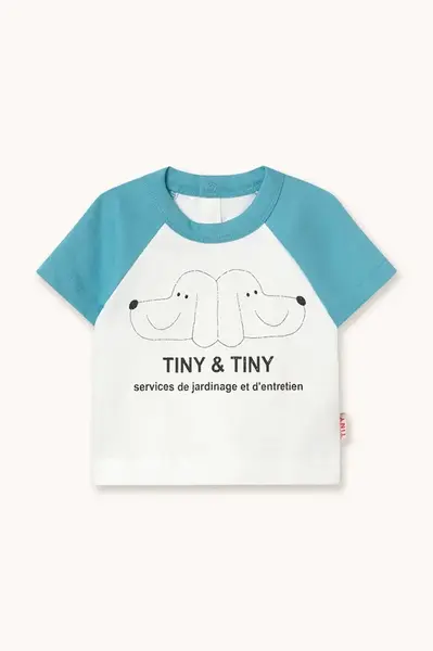 Tinycottons Detské bavlnené tričko Tinycottons TINY&TINY GRAPHIC BABY TEE
