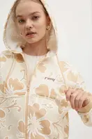 Bavlněná mikina Roxy RETRO dámská, oranžová barva, s kapucí, vzorovaná, ERJFT04846