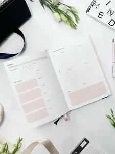 Náplň do koženého (vegan) organizéru – plánovač produktivity (růžová)