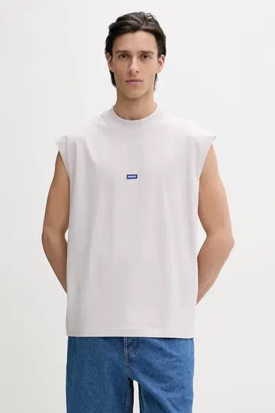 HUGO Blue top pánský bavlněný Navertz
