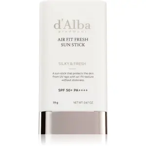 d'Alba Air Fit Fresh Sun Stick opalovací krém v tyčince se zklidňujícím účinkem SPF 50+ 19 g