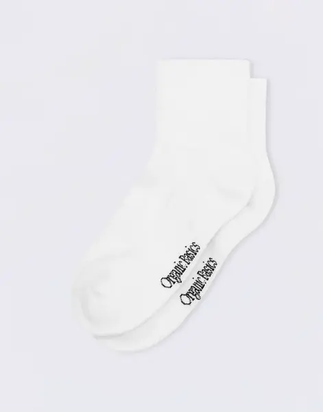 Organic Basics Core Ankle Socks 2-pack White 43-46