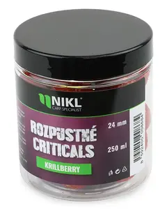 Nikl rozpustné criticals boilie krill berry 250 ml - 24 mm