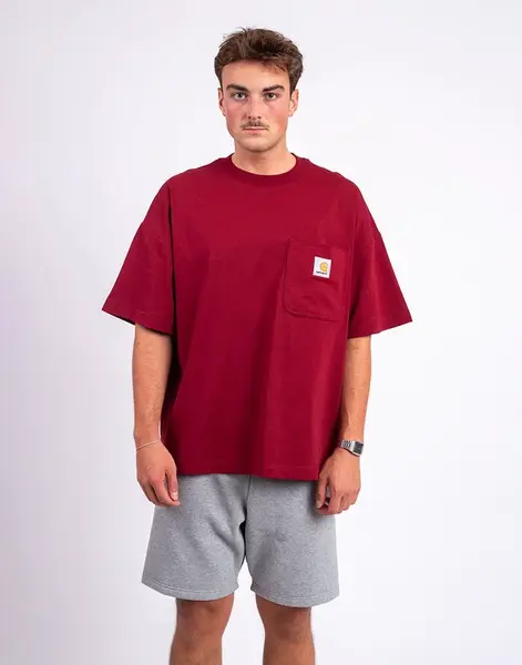 Tričko Carhartt WIP S/S Work Pocket T-Shirt Scarlet