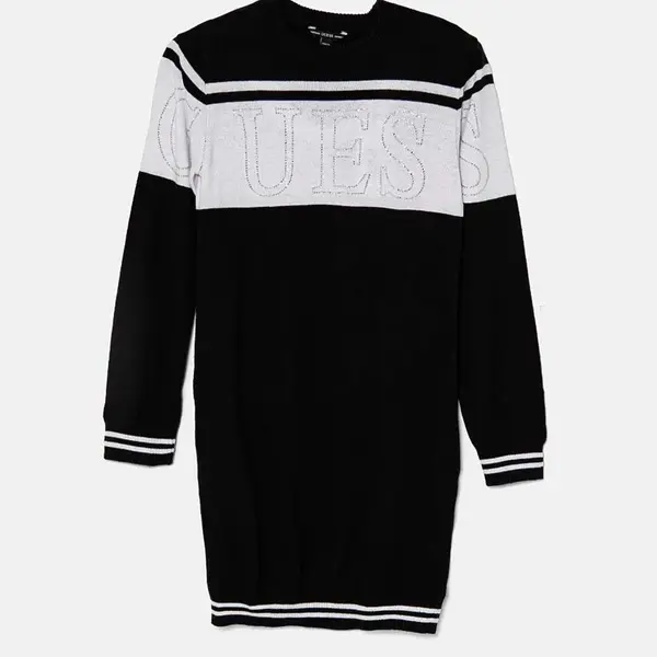 Dívčí šaty Guess černá barva, mini, J4YK04 Z3GW0