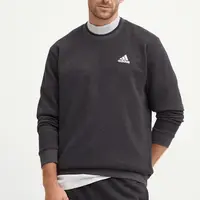 Mikina adidas pánská, šedá barva, hladká, IX1301