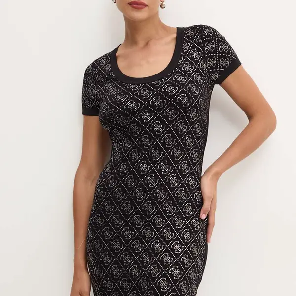 Šaty Guess černá barva, mini, W4YK28 Z3FN0