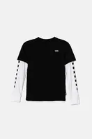 Dětské bavlněné tričko s dlouhým rukávem Vans BY LONG CHECK TWOFER