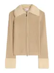 Bershka Kardigán  piesková / tmavobéžová