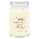 YANKEE CANDLE Signature Vonná svíčka velká 2 knoty Soft Wool & Amber 567 g