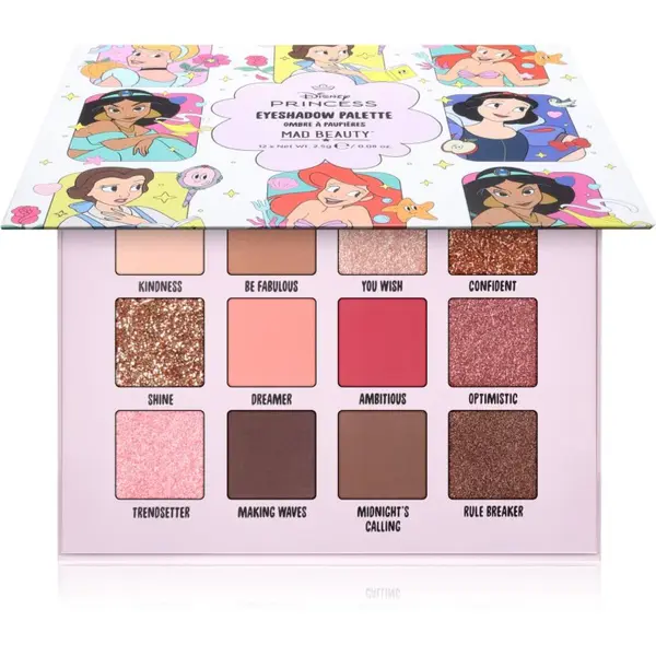 Mad Beauty Disney Princess Express Yourself paletka očních stínů 12x2.5 g