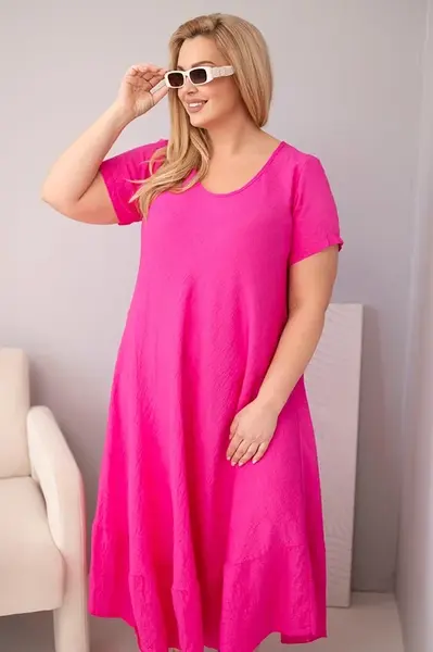 Kesi plus size dámské šaty s volánem