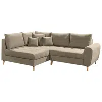 MID.YOU ROHOVÁ SEDAČKA, textil, kompozitní dřevo, pískové barvy