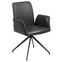 Carryhome ŽIDLE S PODRUČKAMI, vzhled kůže, černá