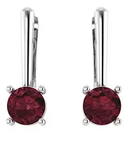 Beneto Exclusive Strieborné náušnice s granátmi GRAAGUC1935