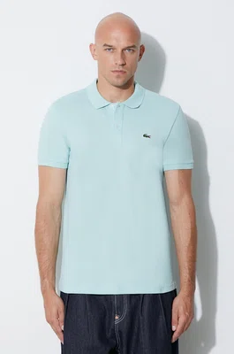 Bavlněné polo tričko Lacoste tyrkysová barva, PH4012-001