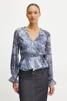 Halenka Guess dámská, modrá barva, vzorovaná, W5RH19 WGWV2