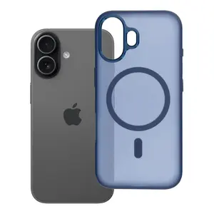 Zadní kryt FLEXLINE MAG COVER Case compatible with MagSafe pro Apple iPhone 17, tmavě modrá