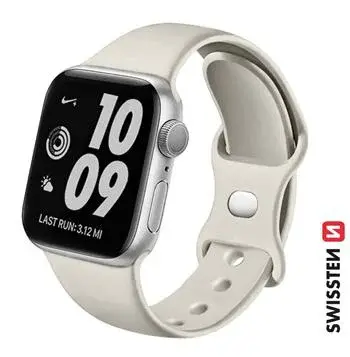 Swissten řemínek pro Apple Watch silikonový 38 / 40 / 41 mm, kamenně šedá