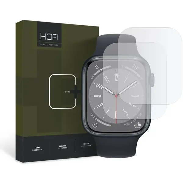 Hofi HydroFlex Pro+ fólie 2 kusy, Apple Watch 4 / 5 / 6 / 7 / 8 / 9 / SE 1 / 2 / 3 (40 / 41 mm), průhledné