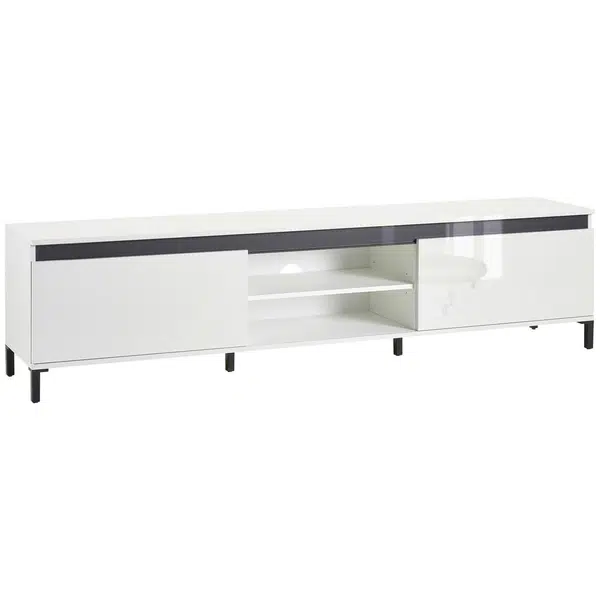 Xora NÍZKÁ KOMODA, bílá, vysoce lesklá bílá, 200/50/40 cm