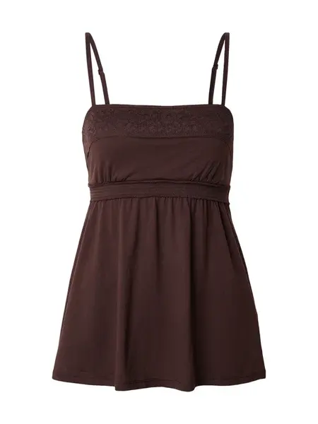 HOLLISTER Top  tmavohnedá