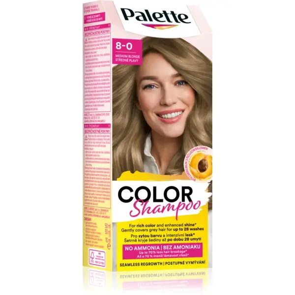 Schwarzkopf Palette Color Shampoo tónovací šampón odtieň 8-0 Medium Blonde 50 ml