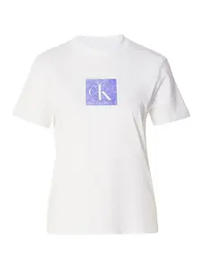 Calvin Klein Jeans Tričko  modrá / biela