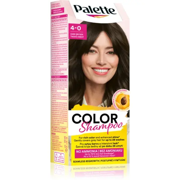 Schwarzkopf Palette Color Shampoo tónovací šampon odstín 4-0 Dark Brown 50 ml