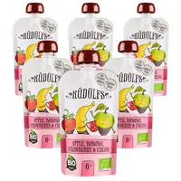 Rudolfs Jablko, banán, jahoda se smetanou BIO kapsička 6x110 g