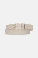 Kožený pásek Tommy Hilfiger dámský, béžová barva, AW0AW16836