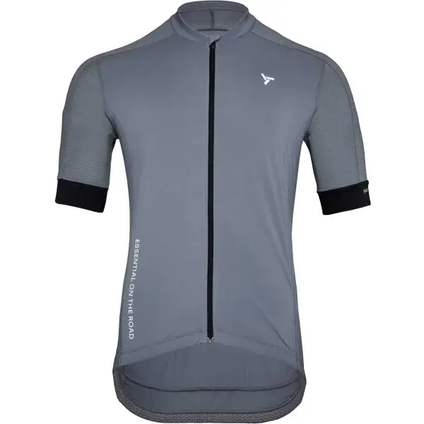 SILVINI CARNIO Pánsky celorozopínací cyklistický dres, sivá, veľkosť XXXL