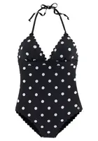 LASCANA Jednodielne plavky  čierna / biela