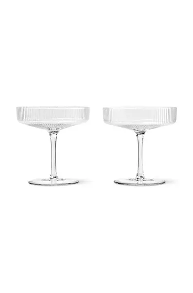 Sklenice na šampaňské ferm LIVING Ripple Champagne 2-pack