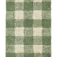 Koberec do koupelny Madam Stoltz Checked Tufted zelená barva