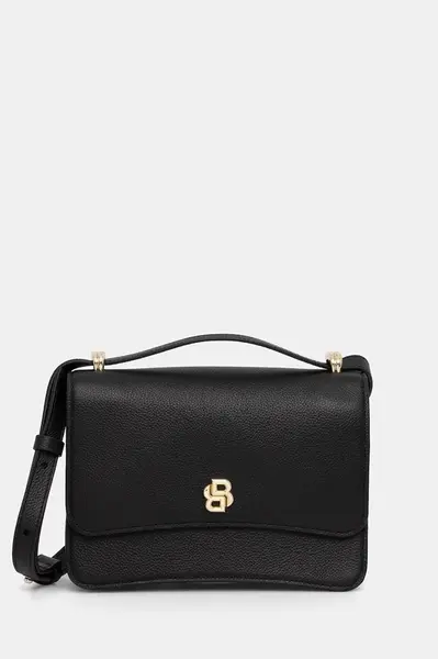 Kožená kabelka BOSS BOSS BEYOND Crossb. černá barva, 50554935